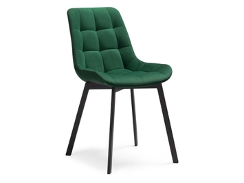 Стул на металлокаркасе Челси черный/зеленый (Арт.493364)