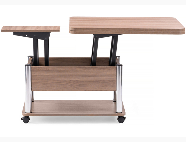 Стол-трансформер Виват темный шимо/хром (Арт. 402951)