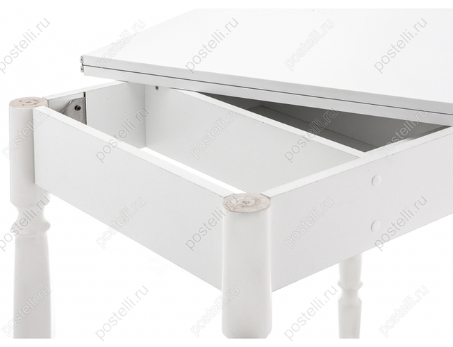 Стол Брентон с ящиком белый глянец (Арт 319902)