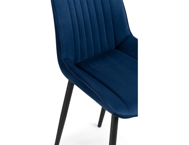 Стул на металлокаркасе Седа велюр синий/черный (Арт.502096)