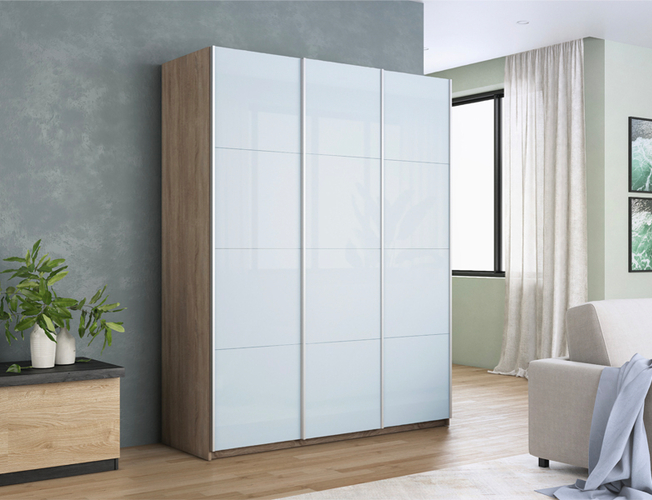 Шкаф-купе Прайм з-х дверный (Стекло), Сонома