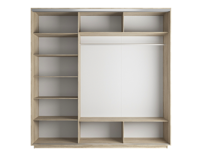 Шкаф-купе Экспресс 3-х дверный (Фото №1017 Буквы), Сонома