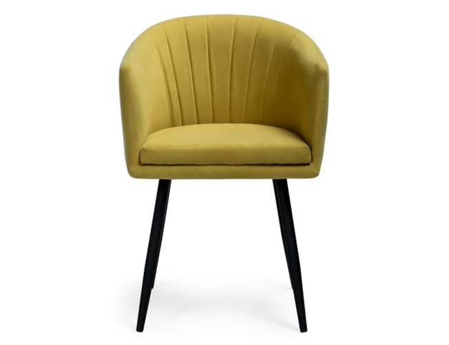 Стул на металлокаркасе Валета горчичный/черный (Арт.504202)