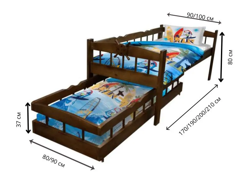 Кровать-диван Велес Крузенштерн с выкатным местом